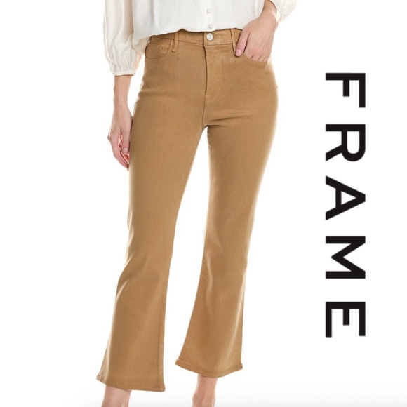 Frame Denim Denim - FRAME light camel Le Crop Mini Boot jean, 25, GD1140